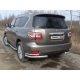 Защита задняя двойные уголки 76-42 мм ТСС для Nissan Patrol 2014-2021