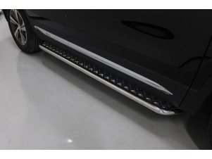 Пороги с площадкой алюминиевый лист 42 мм для Changan CS75 № CHANCS7520-17