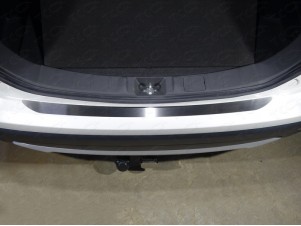 Накладка на задний бампер шлифованный лист для Mitsubishi Outlander № MITOUT15-31