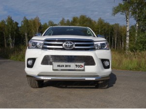 Защита переднего бампера с ДХО 76 мм для Toyota Hilux № TOYHILUX15-04